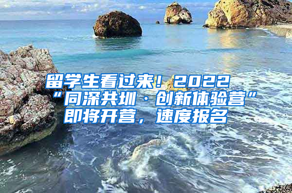 留學(xué)生看過來！2022“同深共圳·創(chuàng)新體驗(yàn)營”即將開營，速度報(bào)名