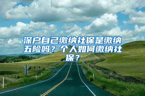 深戶自己繳納社保是繳納五險嗎？個人如何繳納社保？