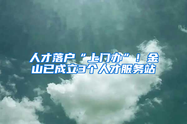 人才落戶“上門辦”！金山已成立3個(gè)人才服務(wù)站