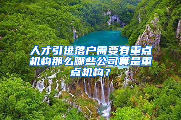 人才引進落戶需要有重點機構(gòu)那么哪些公司算是重點機構(gòu)？