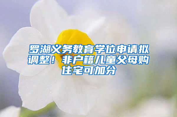 羅湖義務(wù)教育學(xué)位申請(qǐng)擬調(diào)整！非戶籍兒童父母購(gòu)住宅可加分