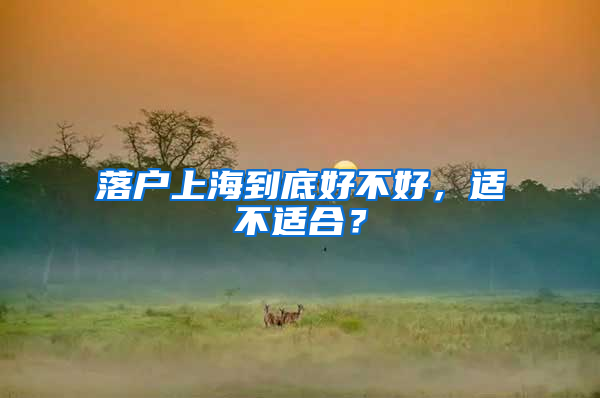 落戶上海到底好不好，適不適合？