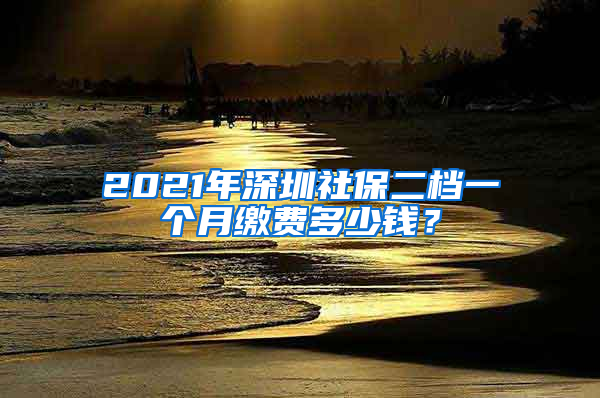 2021年深圳社保二檔一個(gè)月繳費(fèi)多少錢？