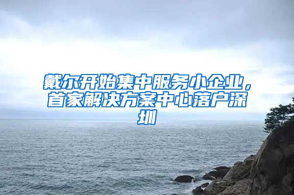 戴爾開(kāi)始集中服務(wù)小企業(yè)，首家解決方案中心落戶深圳