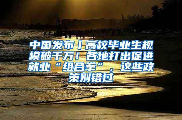 中國發(fā)布丨高校畢業(yè)生規(guī)模破千萬！各地打出促進就業(yè)“組合拳”，這些政策別錯過