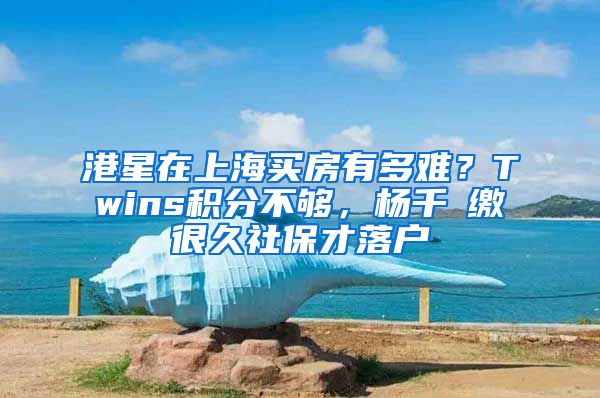 港星在上海買房有多難？Twins積分不夠，楊千嬅繳很久社保才落戶