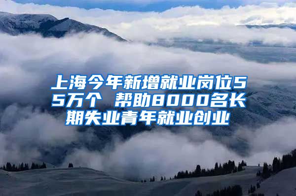 上海今年新增就業(yè)崗位55萬個 幫助8000名長期失業(yè)青年就業(yè)創(chuàng)業(yè)