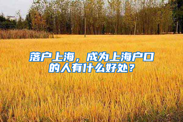 落戶上海，成為上海戶口的人有什么好處？