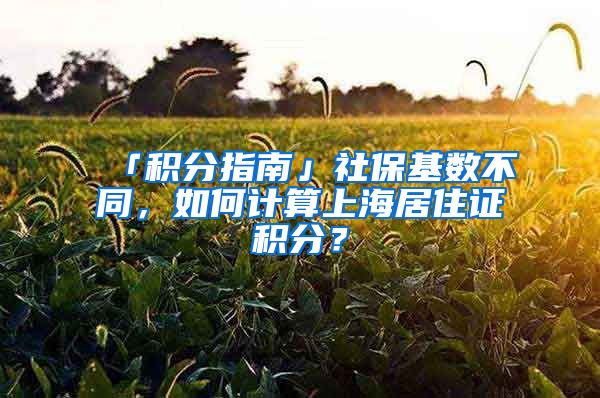 「積分指南」社?；鶖?shù)不同，如何計(jì)算上海居住證積分？