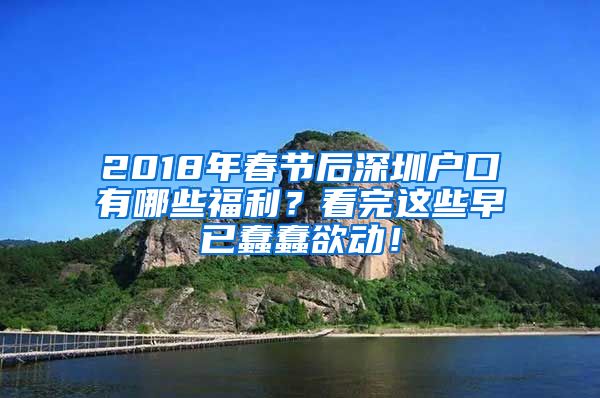 2018年春節(jié)后深圳戶口有哪些福利？看完這些早已蠢蠢欲動！