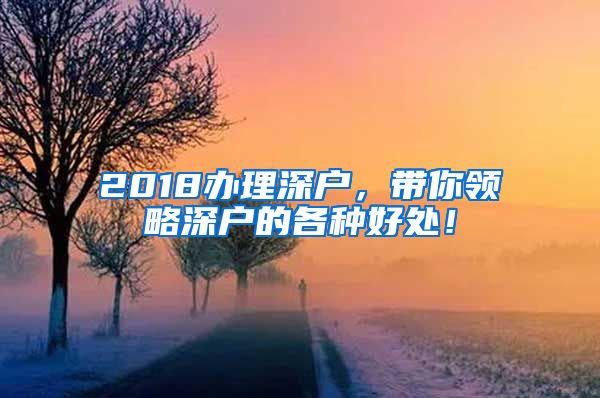 2018辦理深戶，帶你領(lǐng)略深戶的各種好處！