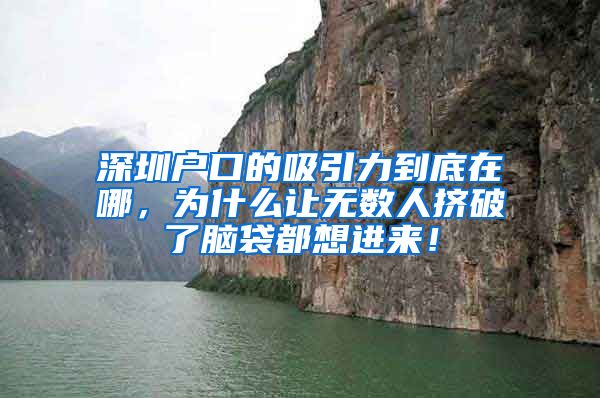 深圳戶口的吸引力到底在哪，為什么讓無數(shù)人擠破了腦袋都想進(jìn)來！