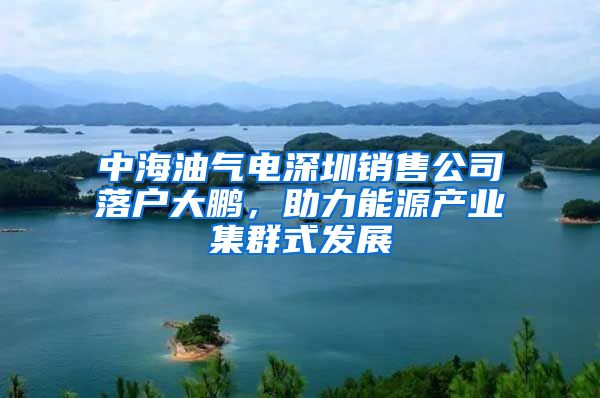 中海油氣電深圳銷售公司落戶大鵬，助力能源產業(yè)集群式發(fā)展