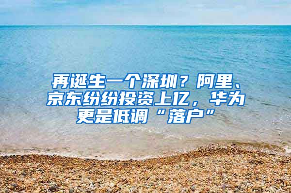 再誕生一個(gè)深圳？阿里、京東紛紛投資上億，華為更是低調(diào)“落戶”