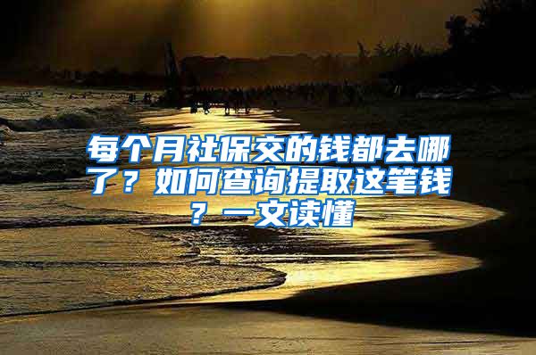 每個(gè)月社保交的錢都去哪了？如何查詢提取這筆錢？一文讀懂