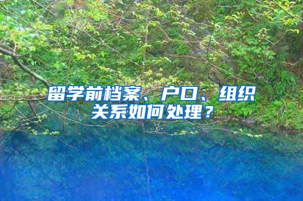 留學前檔案、戶口、組織關(guān)系如何處理？