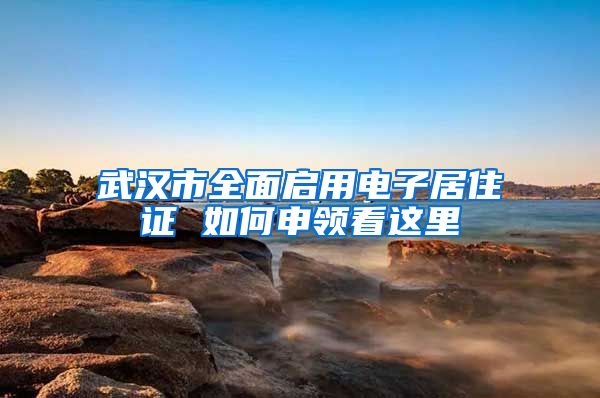 武漢市全面啟用電子居住證 如何申領看這里