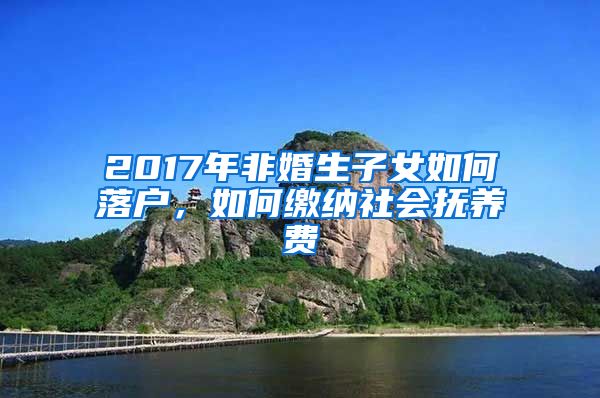 2017年非婚生子女如何落戶，如何繳納社會撫養(yǎng)費