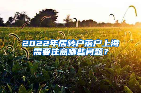 2022年居轉(zhuǎn)戶(hù)落戶(hù)上海需要注意哪些問(wèn)題？