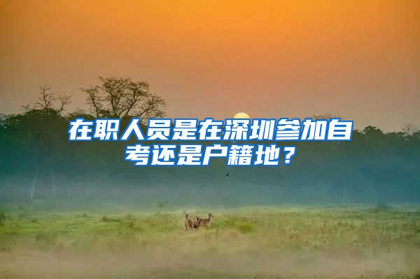 在職人員是在深圳參加自考還是戶籍地？