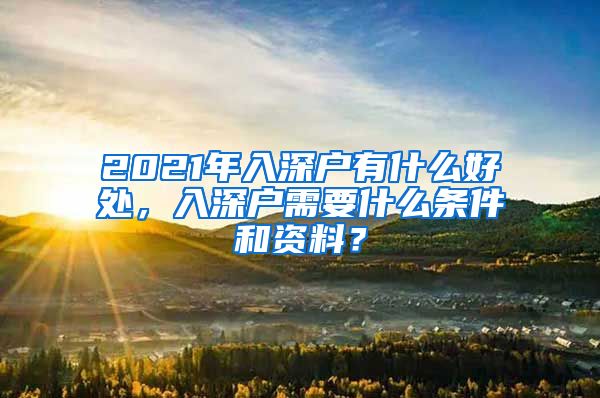 2021年入深戶有什么好處，入深戶需要什么條件和資料？