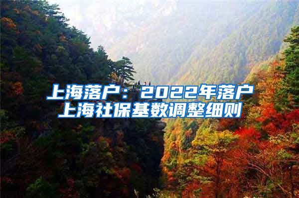 上海落戶：2022年落戶上海社?；鶖?shù)調(diào)整細(xì)則