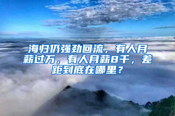 海歸仍強勁回流，有人月薪過萬，有人月薪8千，差距到底在哪里？