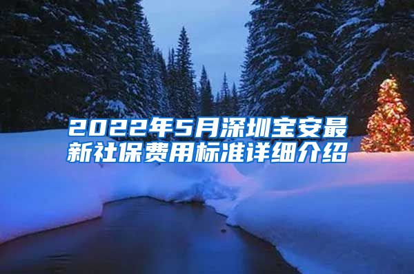 2022年5月深圳寶安最新社保費用標準詳細介紹