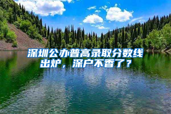 深圳公辦普高錄取分?jǐn)?shù)線出爐，深戶不香了？