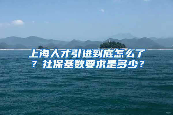 上海人才引進(jìn)到底怎么了？社?；鶖?shù)要求是多少？