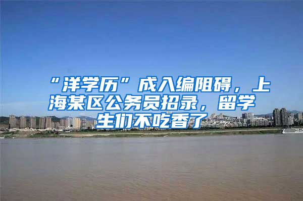 “洋學歷”成入編阻礙，上海某區(qū)公務(wù)員招錄，留學生們不吃香了