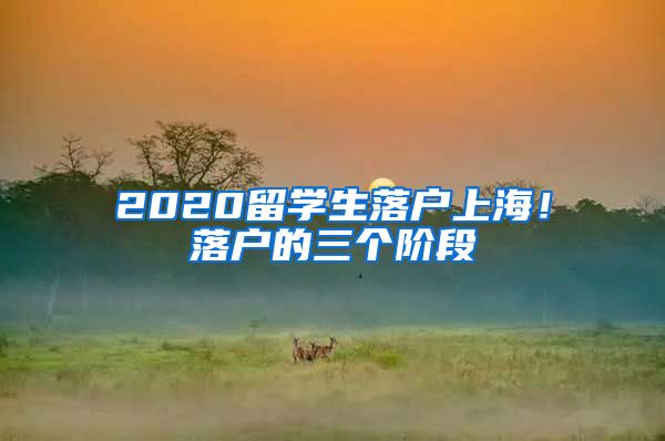 2020留學(xué)生落戶上海！落戶的三個階段