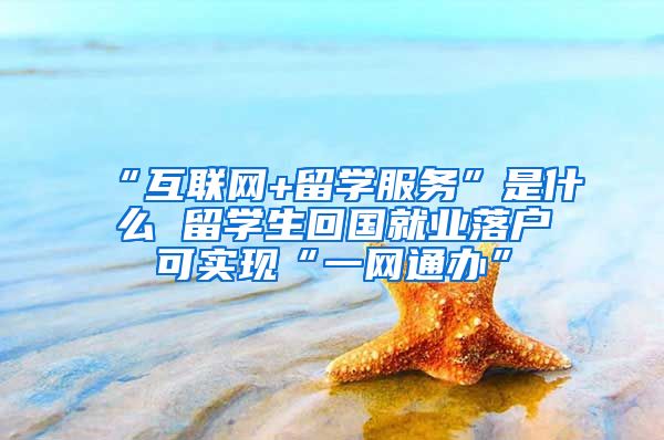 “互聯(lián)網(wǎng)+留學(xué)服務(wù)”是什么 留學(xué)生回國就業(yè)落戶可實現(xiàn)“一網(wǎng)通辦”