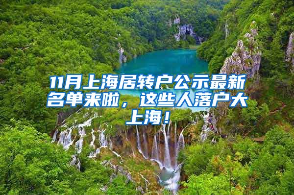 11月上海居轉(zhuǎn)戶公示最新名單來(lái)啦，這些人落戶大上海！