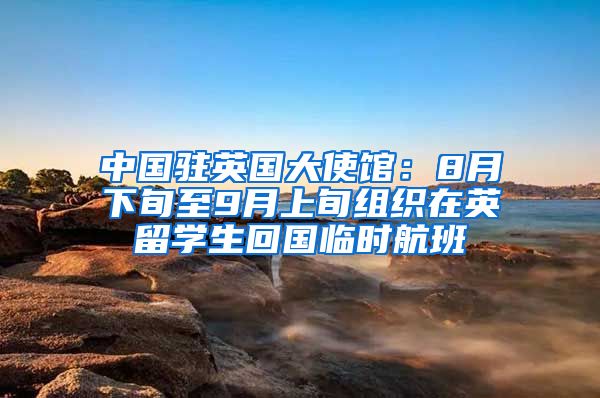 中國(guó)駐英國(guó)大使館：8月下旬至9月上旬組織在英留學(xué)生回國(guó)臨時(shí)航班