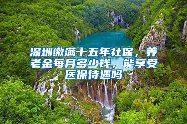 深圳繳滿十五年社保，養(yǎng)老金每月多少錢，能享受醫(yī)保待遇嗎