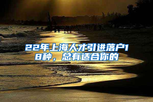 22年上海人才引進(jìn)落戶18種，總有適合你的