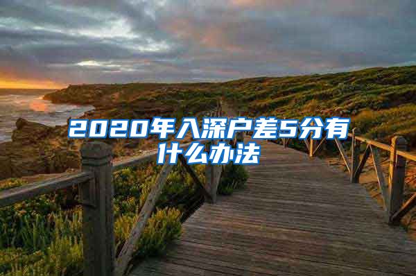 2020年入深戶差5分有什么辦法