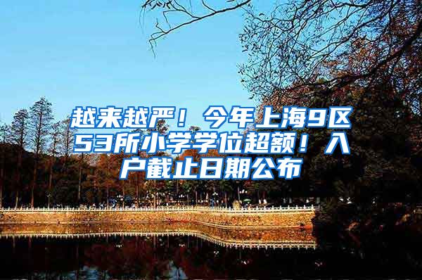 越來越嚴(yán)！今年上海9區(qū)53所小學(xué)學(xué)位超額！入戶截止日期公布