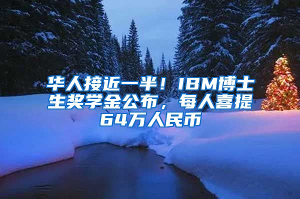 華人接近一半！IBM博士生獎學(xué)金公布，每人喜提64萬人民幣