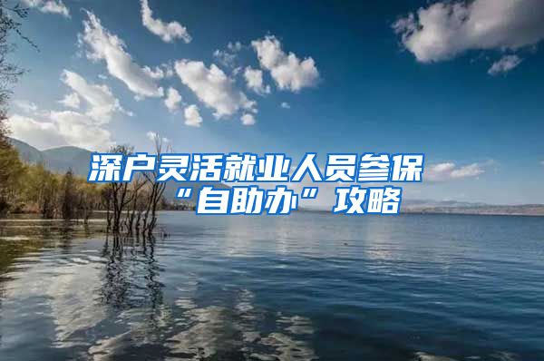 深戶靈活就業(yè)人員參保“自助辦”攻略