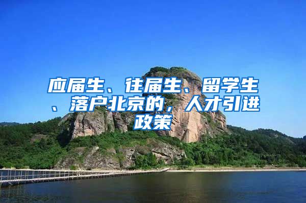 應(yīng)屆生、往屆生、留學(xué)生、落戶(hù)北京的，人才引進(jìn)政策