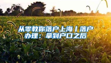 從零教你落戶上海丨落戶辦理：拿到戶口之后