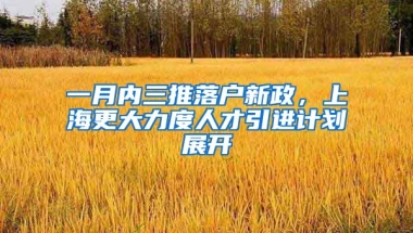 一月內(nèi)三推落戶新政，上海更大力度人才引進(jìn)計(jì)劃展開