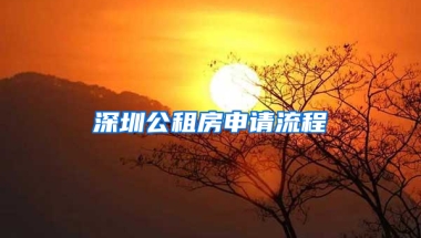 深圳公租房申請流程