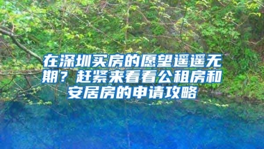 在深圳買房的愿望遙遙無期？趕緊來看看公租房和安居房的申請攻略