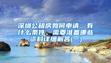 深圳公租房如何申請(qǐng)、有什么條件、需要準(zhǔn)備哪些資料詳細(xì)解答(一)