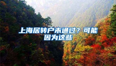 上海居轉(zhuǎn)戶未通過(guò)？可能因?yàn)檫@些