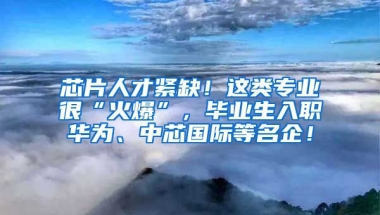 芯片人才緊缺！這類專業(yè)很“火爆”，畢業(yè)生入職華為、中芯國(guó)際等名企！