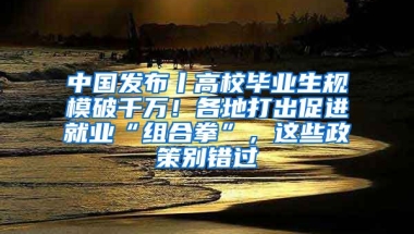 中國發(fā)布丨高校畢業(yè)生規(guī)模破千萬！各地打出促進就業(yè)“組合拳”，這些政策別錯過